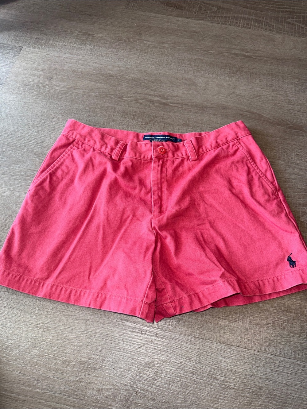 Ralph Lauren Sport Women Chino Shorts 6 Caramel Pink Nantucket Red
